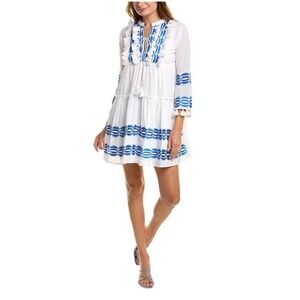 Bindu Fernanda Dress In Blue & White Size Women's Small